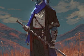 draw dnd character and dnd party illustration