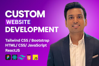 do custom website development as expert react front end developer