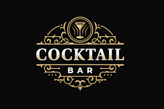 create exclusive and marvelous bartending service logo design