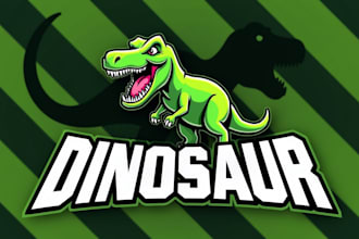 make an amazing dinosaur mascot logo in very short time