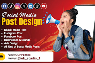 create social media post, facebook ad, instagram post, ads design