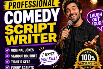 write funny comedy script for your standup comedy show