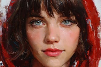 draw oil painting, digital oil painting