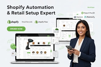 setup shopify retail barcode shopify flow report pundit hextom matrixify website