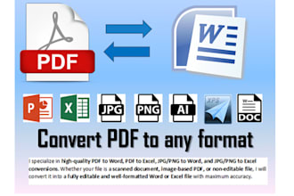 convert PDF or jpg to word or excel professional