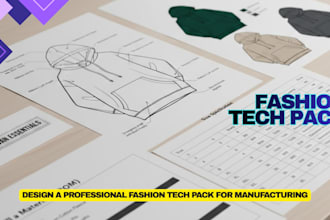 create a professional fashion tech pack for manufacturing