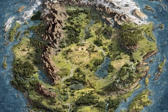 design vector maps, event maps, fantasy festival maps