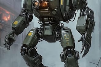 create custom mecha robot art