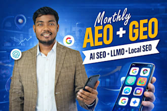 do ai top ranking, aeo, GEO, monthly SEO, off page backlinks