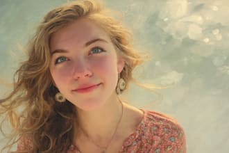 draw digital oil painting portrait
