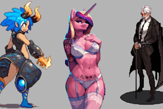 2d pixel art pixel animation pixel character sprite sheet game asset nsfw 16bit