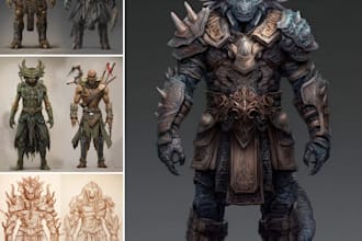 design fantasy character art and character art
