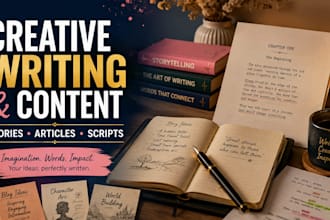 write creative stories, articles, scripts and content