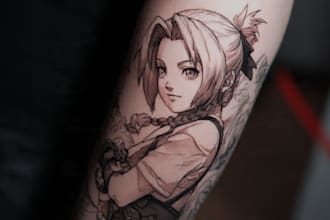 make anime tattoo design