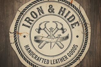 design a vintage handmade logo with a rustic feel