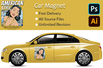 do premium car magnet, car sign, window decals