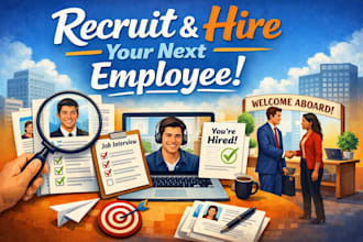 be your recruiter providing full HR and human resources hiring support