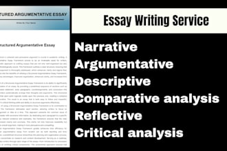do argumentative essay, analytical paper, and personal narrative