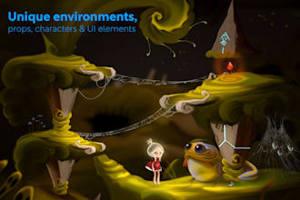create cute game ready 2d scenes for your game