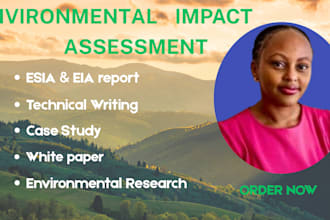 create detailed esia and eia reports for your project