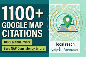 build high da local citations and google maps citations for local SEO