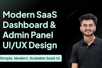 design saas dashboard, admin panel, CRM and web app UI UX in figma
