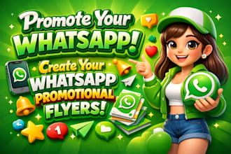 promote your whatsapp and create your whatsapp promotional flyers
