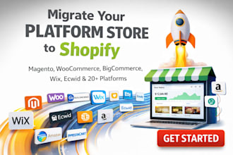 safely migrate magento, zencart, 3dcart, shift4shop, or ecwid to shopify store