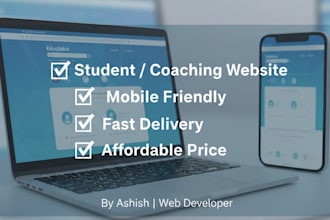 create responsive student or coaching website in HTML CSS