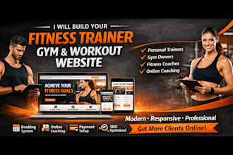 design a professional fitness trainer, gym, and personal trainer website