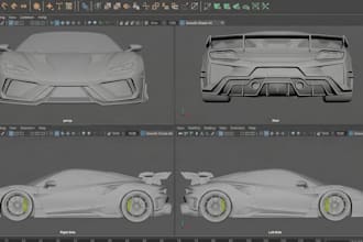 do 3d car modeling, 3d vehicle, 3d truck, 3d military tank, rc, car rendering