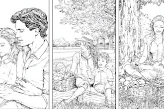 design adults, children, kids coloring book, coloring pages for KDP amazon, etsy