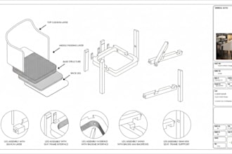 draft custom furniture drawings, wardrobe, cabinet, and millwork shop drawings