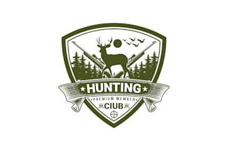 create wonderful and excellent hunting club logo design
