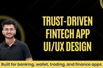 design fintech, crypto, banking or finance app UI UX in figma