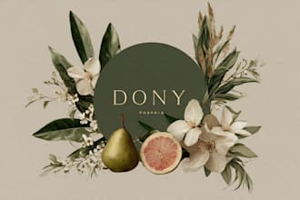 design modern botanical boho logo design with branding