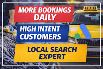 run google ads to generate bookings for car detailing and airport taxi services