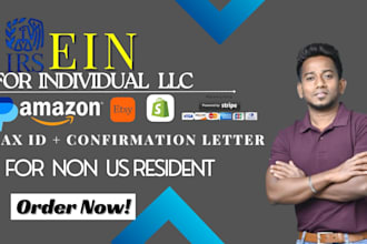 help you obtain an ein tax id for llc or sole proprietor in 24h