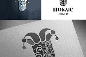 do modern super professional mosaic logo