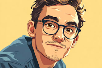 draw amazing vector cartoon portrait