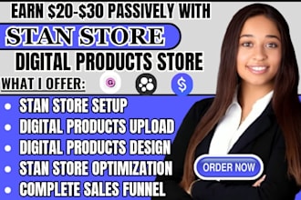 setup stan store digital product stan store design gumroad stan store marketing