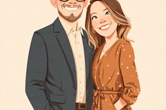 paint watercolor couple portraits