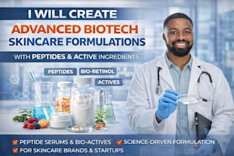 create advanced biotech skincare formulations with peptides and active ingredien