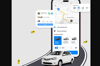 develop taxi booking app, ride hailing app, limousine app with new features