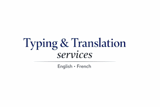 type or write your documents in french or english