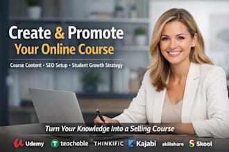 do online course content elearning course developer coaching program promotion