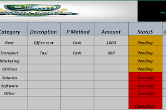 create a professional excel business expense tracker template