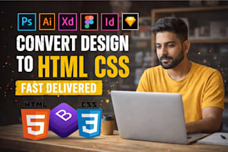 convert figma to responsive HTML CSS website