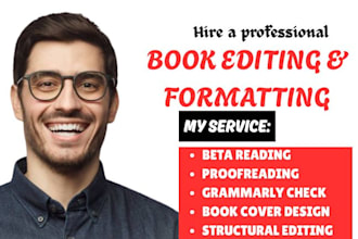 edit, proofread memoir nonfiction book, fiction book editor, kdp book formatting