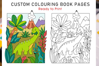create kids and adults colouring book
